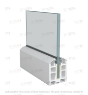 SD 12 Bracket with Cover System for Aluminum Glass Railing Installation, Premium Support Bracket for Balcony and Staircase, Durable Finish, Easy Fitting for Modern Projects 